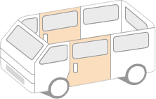 【美品】ハイエース　1〜3型　網戸（アイズ　ウィンドーバグネット） ウィンドーバグネット|アイズの車用網戸 ハイエース 100系 バン
